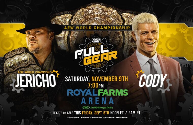 Chris Jericho To Defend AEW Championship Against Cody Rhodes At Full Gear PPV