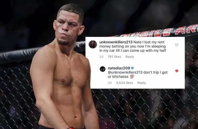 UFC’s Nate Diaz Replies To Fan Who Lost Rent Money Gambling On Him