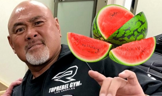 Video Of The Great Muta Eating A Watermelon Goes Viral