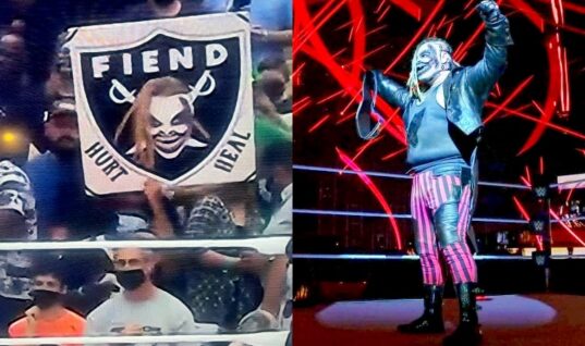 WWE Confiscated Fan-Made Sign Featuring The Fiend At SummerSlam