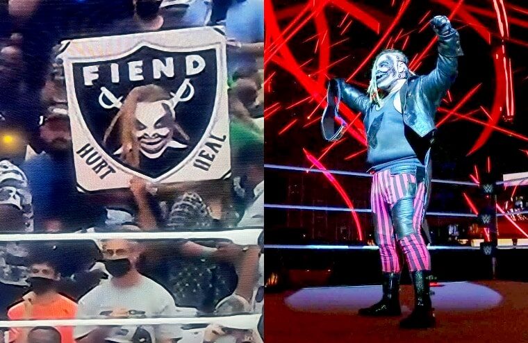 WWE Confiscated Fan-Made Sign Featuring The Fiend At SummerSlam