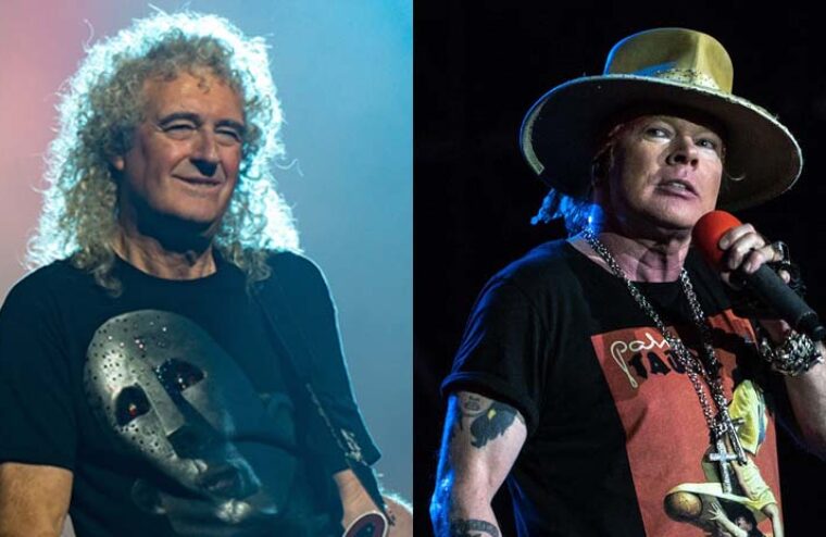 Queen’s Brian May Describes “Odd Experience” With Axl Rose