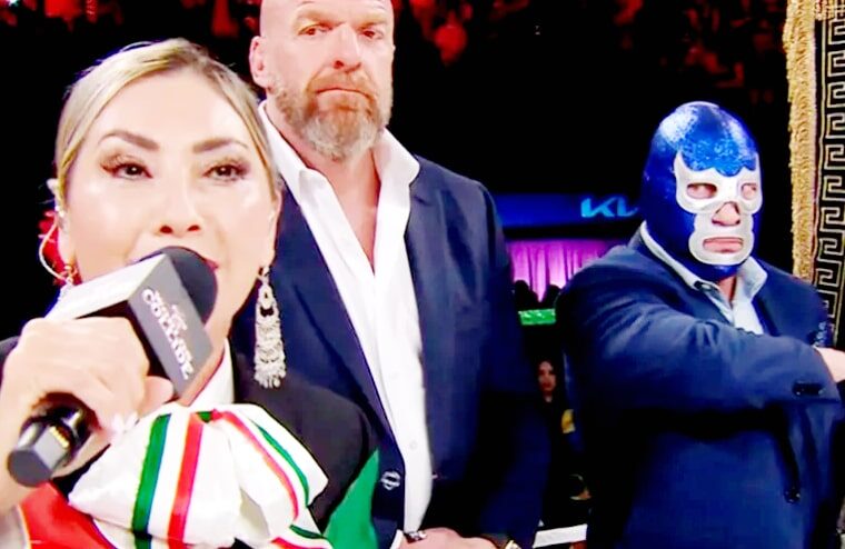 Blue Demon Jr.’s Reaction To The Mexican National Anthem Being Sung Wrong At Worlds Collide Goes Viral